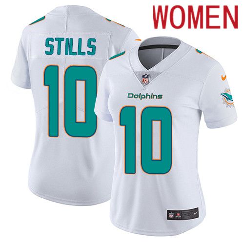 Women Miami Dolphins #10 Kenny Stills Nike White Vapor Limited NFL Jersey->women nfl jersey->Women Jersey